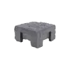 Paalmutst beton Granietmotief t.b.v. 3-sponnerpaal Stampgrijs 12x12cm