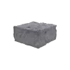 Paalmutst beton Granietmotief zonder uitsparing Stampgrijs 12x12cm
