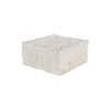 Paalmutst beton Granietmotief zonder uitsparing wit 12x12cm