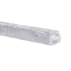 Betonpaal bol granietmotief Wit 10x10x275cm eind sponning 74cm met bol en lichtleiding