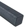 Hout-Beton schuttingpaal Antraciet met Vlakke kop 10x10x100 cm | sponning 37 cm