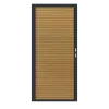 Composiet Premium Tuinpoort | 120x190cm | Rhombus | Teak | Horizontaal | Antraciet stalen frame