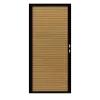 Composiet Premium Tuinpoort | 100x190cm | Rhombus | Teak | Horizontaal | Zwart stalen frame