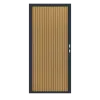 Composiet Premium Tuinpoort | 120x190cm | Rhombus | Teak | Verticaal | Antraciet stalen frame