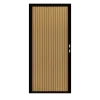 Composiet Premium Tuinpoort | 110x190cm | Rhombus | Teak | Verticaal | Zwart stalen frame