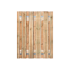 Grenen Schaaldelen Tuinpoort 150x195 cm | Stalen frame met slotkast | Verstelbaar