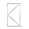 Bangkirai Rhombus Tuinpoort 85x195 cm | Stalen frame zonder slotkast | Verstelbaar