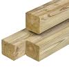 Grenen Tuinpaal 88x88x2400 geschaafd | groen geïmpregneerd