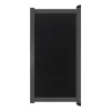 Aluminium Tuinpoort - Natural Solid Black - Horizontaal - Antraciet aluminium frame