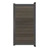 Aluminium Tuinpoort | 97x175cm | Natural Walnut | Horizontaal | Antraciet aluminium frame