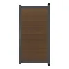 Aluminium Tuinpoort | maatwerk t/m 97x220cm | Natural Savanna Brown | Horizontaal | Antraciet alumin