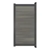 Aluminium Tuinpoort - Natural Light Grey - Horizontaal - Antraciet aluminium frame