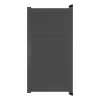 Aluminium Tuinpoort | 97x186cm | Aluminium Antracite | Horizontaal | Antraciet aluminium frame