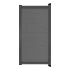 Aluminium Tuinpoort | maatwerk v/a 98x197cm | Aluminium Grey | Horizontaal | Antraciet aluminium fra
