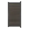 Aluminium Tuinpoort | maatwerk t/m 97x197cm | Rhombus Walnut | Horizontaal | Antraciet aluminium