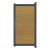 Aluminium Tuinpoort | 97x175cm | Rhombus Teak | Horizontaal | Antraciet aluminium frame