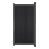 Aluminium Tuinpoort - Natural Solid Black - Verticaal - Antraciet aluminium frame