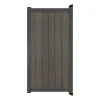 Aluminium Tuinpoort | Maatwerk t/m 97x90cm | Natural Walnut | Verticaal | Antraciet aluminium fra
