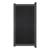 Aluminium Tuinpoort | Maatwerk t/m 97x90cm | Rhombus Solid Black | Verticaal | Antraciet aluminium f