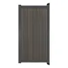 Aluminium Tuinpoort | Maatwerk t/m 97x90cm | Rhombus Walnut | Verticaal | Antraciet aluminium fra