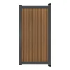 Aluminium Tuinpoort - Rhombus Tropical Brown - Verticaal - Antraciet aluminium frame