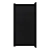 Aluminium Tuinpoort - Natural Solid Black - Horizontaal - Zwart aluminium frame
