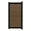 Aluminium Tuinpoort - Rhombus Stripe - Horizontaal - Zwart aluminium frame