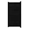 Aluminium Tuinpoort | Maatwerk t/m 97x90cm | Rhombus Solid Black | Horizontaal | Zwart aluminium fra