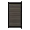 Aluminium Tuinpoort | Maatwerk t/m 97x90cm | Rhombus Walnut | Horizontaal | Zwart aluminium frame