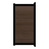 Aluminium Tuinpoort | maatwerk t/m 97x175cm | Rhombus Savanna Brown | Horizontaal | Zwart aluminium 