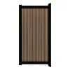 Aluminium Tuinpoort - Rhombus Stripe - Verticaal - Zwart aluminium frame