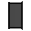 Aluminium Tuinpoort | Maatwerk t/m 97x90cm | Aluminium Antracite | Horizontaal | Zwart aluminium fra