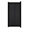 Aluminium Tuinpoort | Maatwerk t/m 97x90cm | Natural Solid Black | Verticaal | Zwart aluminium frame