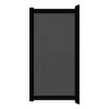 Aluminium Tuinpoort | Maatwerk t/m 97x90cm | Aluminium Antracite | Verticaal | Zwart aluminium frame