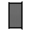 Aluminium Tuinpoort | maatwerk t/m 97x175cm | Aluminium Grey | Verticaal | Zwart aluminium frame