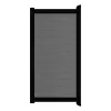 Aluminium Tuinpoort | Maatwerk t/m 97x90cm | Aluminium Grey | Horizontaal | Zwart aluminium frame