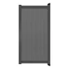 Aluminium Tuinpoort | maatwerk t/m 97x175cm | Aluminium Grey | Verticaal | Antraciet aluminium frame