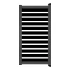 Aluminium Tuinpoort - Sight 100 - Black - Horizontaal - Antraciet aluminium frame