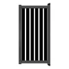 Aluminium Tuinpoort | 125x175cm | Sight 100 - Black | Verticaal | Antraciet aluminium frame