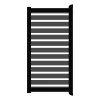 Aluminium Tuinpoort | 125x175cm | Sight 100 - Antraciet | Horizontaal | Zwart aluminium frame