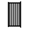 Aluminium Tuinpoort - Sight 100 - Antraciet - Verticaal - Zwart aluminium frame