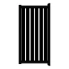 Aluminium Tuinpoort | 125x175cm | Sight 100 - Black | Verticaal | Zwart aluminium frame