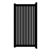 Aluminium Tuinpoort | 125x175cm | Sight 50 - Black | Verticaal | Zwart aluminium frame