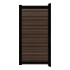 Aluminium Tuinpoort | 125x186cm | Rhombus Vogue | Horizontaal | Zwart aluminium frame