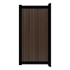 Aluminium Tuinpoort | Maatwerk t/m 98x90cm | Rhombus Vogue | Verticaal | Zwart aluminium frame