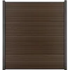 Comfort Composiet Tuinscherm - Horizontaal - Rhombus Dark Brown 200x180 cm