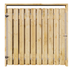Grenen Tuinpoort 190x195 cm | Stalen frame met slotkast | Verstelbaar | 17x140 mm