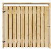 Grenen Tuinpoort 200x195 cm | Stalen frame met slotkast | Verstelbaar | 17x140 mm