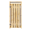 Grenen Tuinpoort 80x195 cm | Stalen frame met slotkast | Verstelbaar | 17x140 mm