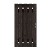 Zwart Grenen Tuinpoort 90x195 cm | Stalen frame met slotkast | Verstelbaar | 16x140 mm
